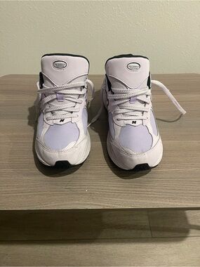 New Balance Kids Lavender and White Sneakers